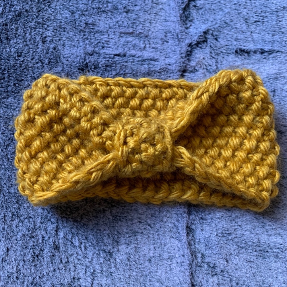 Hand knitted ear warmers